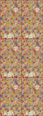 Çiçek. Kusursuz dekoratif arka plan, çiçek mandala. Tarafsız ve bej renklerde. Raster illüstrasyonu.