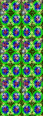 Nakış desenli çiçek deseni. Parmak izi, kumaş, duvar kâğıdı, tekstil için raster dokusu. Renkli grunge, yakut yeşil çiçeklerle soyut arkaplanı zenginleştirir.