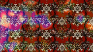 Tekstil, kumaş, kapaklar, duvar kağıtları, baskı, naylon, koleksiyon defteri, örgü, dekupaj için güzel bir eskiz. Küçük kahverengi ve kırmızı çiçeklerle oldukça kaliteli besin torbası deseni.