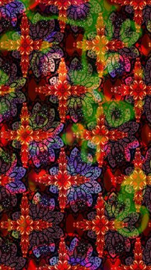 Küçük çiçekteki sevimli çiçek deseni. Güzel karalamalı çiçek desenli çizim. Raster illüstrasyonu. Güzel kumaş deseni.