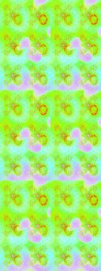 Yeşil ve nötr renklerde çiçekler. Küçük çiçekte sevimli çiçek deseni var..