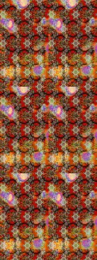 Düz Çiçek Elementleri Tasarım Raster illüstrasyonu. Renkli Bahar Teması eskiz kalıbı. Çiçek desenli eskiz. Kahverengi, bej ve kırmızı renkte çiçekler.