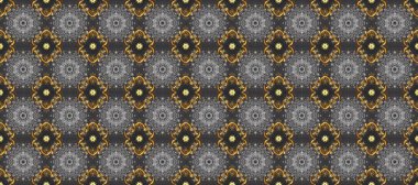 Klasik Raster Golden. Geleneksel oryantasyon süsü. Klasik klasik klasik arka plan. Gri, kahverengi ve bej renklerde altın elementlerle.