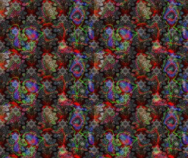 Renkli Bahar Teması eskiz kalıbı. Çiçek desenli eskiz. Siyah renkli çiçekler. Düz Çiçek Elementleri Tasarım Raster illüstrasyonu.