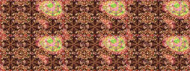 Kahverengi renkte Royal retro. Kusursuz desenli altın elementler. Klasik çiçek dokusu. Raster illüstrasyonu. Altın şablon. Kart, duvar kağıdı, ambalaj, tekstil için klasik tasarım.