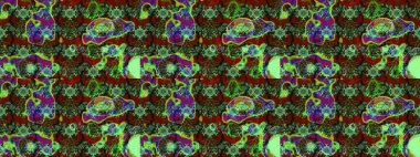 Tekstil, kumaş, kapaklar, duvar kağıtları, baskı, naylon, koleksiyon defteri, örgü, dekupaj için güzel bir eskiz. Küçük yeşil ve kırmızı renkte güzel bir besin torbası deseni, çiçekler. Millefleurlar.