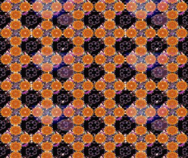 Suluboya, elle çizilmiş. Eskiz arkaplan modeli. Raster illüstrasyonu. Turuncu yapraklı yabani çiçekler.