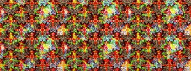 Raster çiçekleri klasik tarzda çizilmiş. Kibar, bahar çiçekleri kırmızı ve kahverengi renklerde. Raster illüstrasyonu. Çiçekli yumuşak çizim deseni.