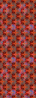 Renkli çiçekler. Kumaş desenli papatya çiçekleri ayrıntıları.