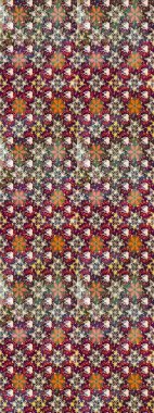 Kahverengi renkli etnik çiçeklerin olduğu zarif bir eskiz modeli. Raster Çiçek İllüstrasyonu güzel tekstil..