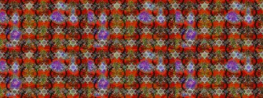 Çiçekli zambakların eskiz geçmişi. Çiçek tasarımı için inanılmaz bir kolaj cenneti tarzı. Parlak çiçekli kolaj çiçekleri kahverengi ve kırmızı.