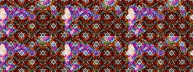 Şirin çiçek elementleri. Robot resim. Raster illüstrasyonu. Kahverengi ve kırmızı renkte çiçekler.