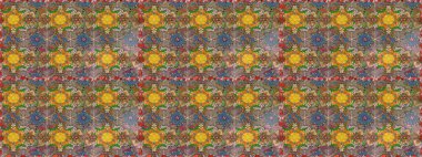 Raster illüstrasyonu. Tony 'nin kumaş kalıbını çiz. Küçük çiçekteki sevimli çiçek deseni. Modaya uygun kumaş deseni.