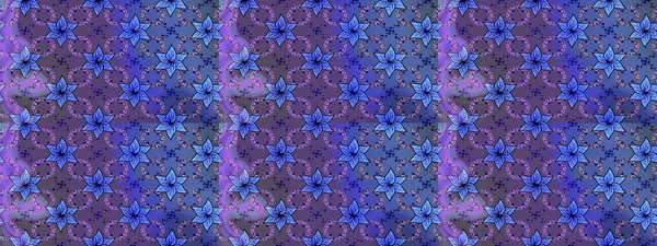 Mor ve mavi renkli şirin tekstil tarzında. Çiçek arkaplan. Raster illüstrasyonu. Çiçek duvar kâğıdı. Renkli çizim deseni.