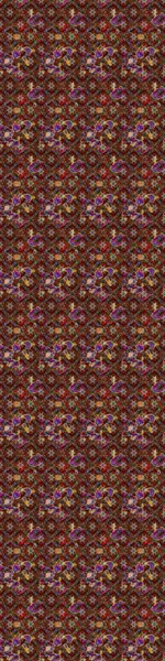 Kahverengi ve kırmızı renkte çiçekler. Renkli Bahar Teması eskiz kalıbı. Raster illüstrasyonundaki çiçek desenli çizim. Düz Çiçek Elementleri Tasarımı.