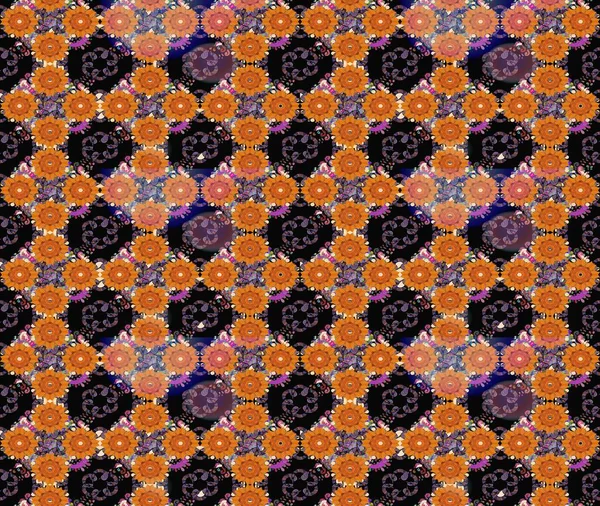 Suluboya, elle çizilmiş. Eskiz arkaplan modeli. Raster illüstrasyonu. Turuncu yapraklı yabani çiçekler.