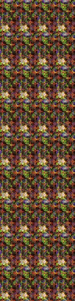 Çiçekli karalama şeklinde Raster çiçek deseni. Kahverengi ve yeşil renkli çiçekler. Yumuşak, yaz çiçekli arka plan.