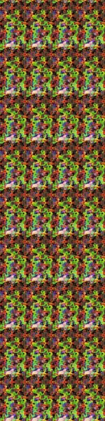 Yeşil ve kahverengi renkli etnik çiçekli zarif eskiz deseni. Raster Çiçek İllüstrasyonu güzel tekstil..