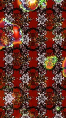 Suluboya, elle çizilmiş. Eskiz arkaplan modeli. Kahverengi ve kırmızı renklerde yaprakları olan yabani çiçekler. Raster illüstrasyonu.