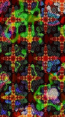 Düz Çiçek Elementleri Tasarımı. Sketch Colour Spring Theme eskiz kalıbı. Sevimli çiçek raster deseni. Siyah ve kahverengi renkte çiçekler.