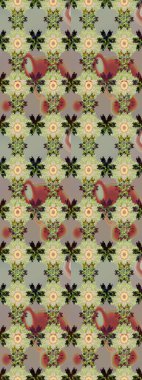 Renkli Bahar Teması eskiz kalıbı. Tarafsız renklerde çiçekler. Düz Çiçek Elementleri Tasarımı. Raster illüstrasyonu. Çiçekli çiçek deseni, suluboya..