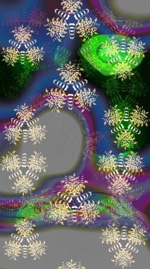 Kumaş, tekstil, duvar kağıdı baskısı için. Tomurcukları papatya çiçekleri olan sevimli bir çiçek deseni. Eski usul. Miles Fleur, süslü püslü bir süs. Kusursuz bir geçmişi var. Raster illüstrasyonu.