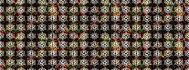 Çiçek desenli eskiz. Siyah ve gri renkli çiçekler. Tişört baskısı için çiçek boyama rasteriName.