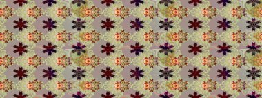 Tarafsız ve gri renklerde çiçekler. Kumaş desenli papatya çiçekleri ayrıntıları.