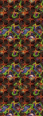 Küçük çiçekteki sevimli çiçek deseni. Kahverengi ve siyah renkte çiçekler.