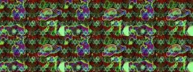 Tekstil, kumaş, kapaklar, duvar kağıtları, baskı, naylon, koleksiyon defteri, örgü, dekupaj için güzel bir eskiz. Küçük yeşil ve kırmızı renkte güzel bir besin torbası deseni, çiçekler. Millefleurlar.