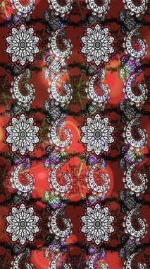 Çizim raster deseni. Çiçek arkaplan. Güzel kumaş deseni.