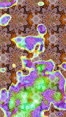 Tarafsız ve kahverengi renkte çiçekler. Yumuşak, bahar çiçekli arka plan. Raster çiçek desenli ve çiçekli..