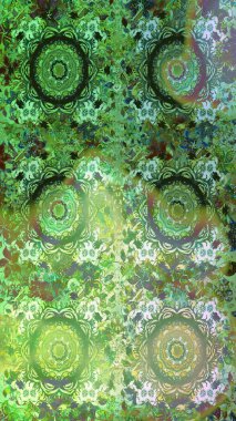 Sevimli çiçek raster deseni. Renkli Yaz Temalı eskiz kalıbı. Düz Çiçek Elementleri Tasarımı. Modaya uygun kumaş deseni.