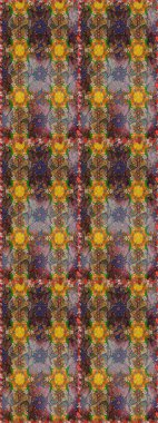 Raster illüstrasyonu. Çiçek deseni. Şatafatlı bahar bahçesi dokusu. Kahverengi ve gri renkli çiçekler. Kahverengi ve gri renkte çiçek çizimi.