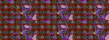 Kırmızı ve kahverengi renkte çiçekler. Çiçekli karalama şeklinde Raster çiçek deseni. Nazikçe, güzel çiçek arkaplanı..