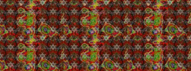 Renkli Bahar Teması eskiz kalıbı. Raster. Düz Çiçek Elementleri Tasarımı.