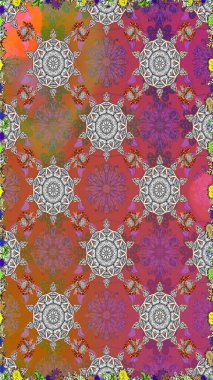 Kumaş desenli papatya çiçeği detayı. Gri renkli çiçekler.