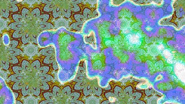 Modern çiçek arkaplanı. Halk tarzı. Moda baskıları için zarif bir şablon. Parlak renkli çiçekleri ve yeşil yaprakları olan harika bir çiçek deseni..