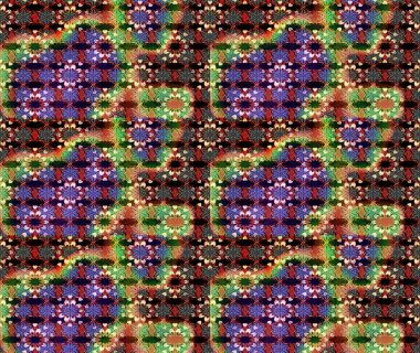 Siyah ve kahverengi renkte çiçekler. Raster illüstrasyonunda çiçek deseni çizimi.