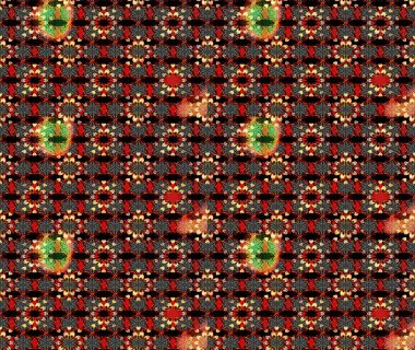 Küçük çiçekteki sevimli çiçek deseni. Siyah ve kırmızı renkte çiçekler. Raster illüstrasyonu.