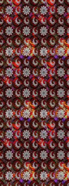 Kahverengi ve siyah renkli çiçekler. Raster illüstrasyonunda çiçek deseni çizimi.