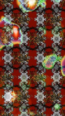 Arkaplan dokusu, duvar kağıdı, gri ve kahverengi renkli çiçek teması. Kabile sanatı boho baskısı, klasik çiçek arkaplanı. Soyut etnik raster çizim kalıbı.