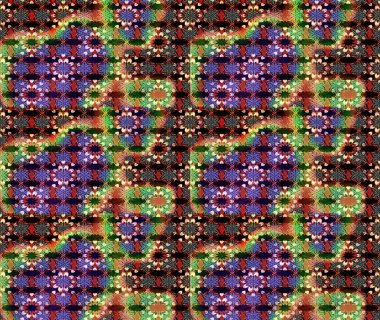 Siyah ve kahverengi renkte çiçekler. Raster illüstrasyonunda çiçek deseni çizimi.