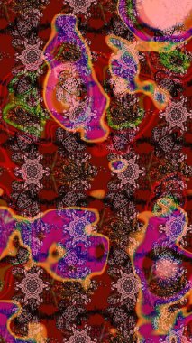 Şirin çiçek elementleri. Raster illüstrasyonu. Düz Çiçek Elementleri Tasarımı. Renkli Bahar Teması eskiz kalıbı. Çizim deseni Modaya uygun kumaş deseni.