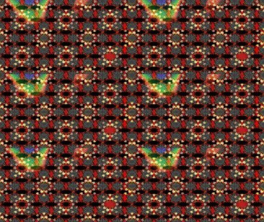 Yumuşak, bahar çiçekleri siyah ve kırmızı renklerde. Raster illüstrasyonu. Yaprak ve çiçeklerin suluboya resmi, siyah ve kırmızı renkler üzerine çizim şekli.