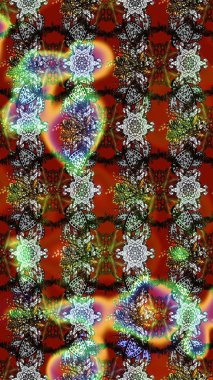 Düz Çiçek Elementleri Tasarımı. Raster illüstrasyonundaki çiçek desenli çizim. Süslü kumaş deseni. Renkli Bahar Teması çizim şablonu.