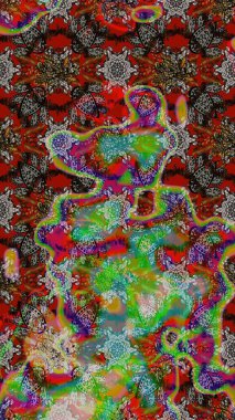 Çiçekli karalama şeklinde Raster çiçek deseni. Yumuşak, yaz çiçekli arka plan. Kahverengi ve gri renkte çiçekler.