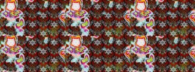 Raster çiçek desenleri çiziyor. Vadinin çiçekleri gri ve kahverengi renklerde.