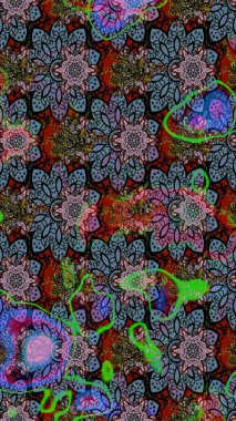 Tarafsız renklerde güzel çiçekli eskiz deseni, suluboya çiçek deseni, duvar kağıdı, kart veya kumaş için fayanslı. Raster..