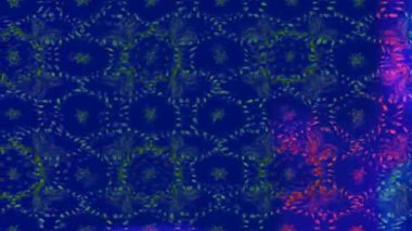 Renkli unsurlarla hareketli arka plan görüntüleri. Çiçekler. Eski model. Bayrak tarzı. Video kaydı. Şablon. Döngü. Kusursuz.. 